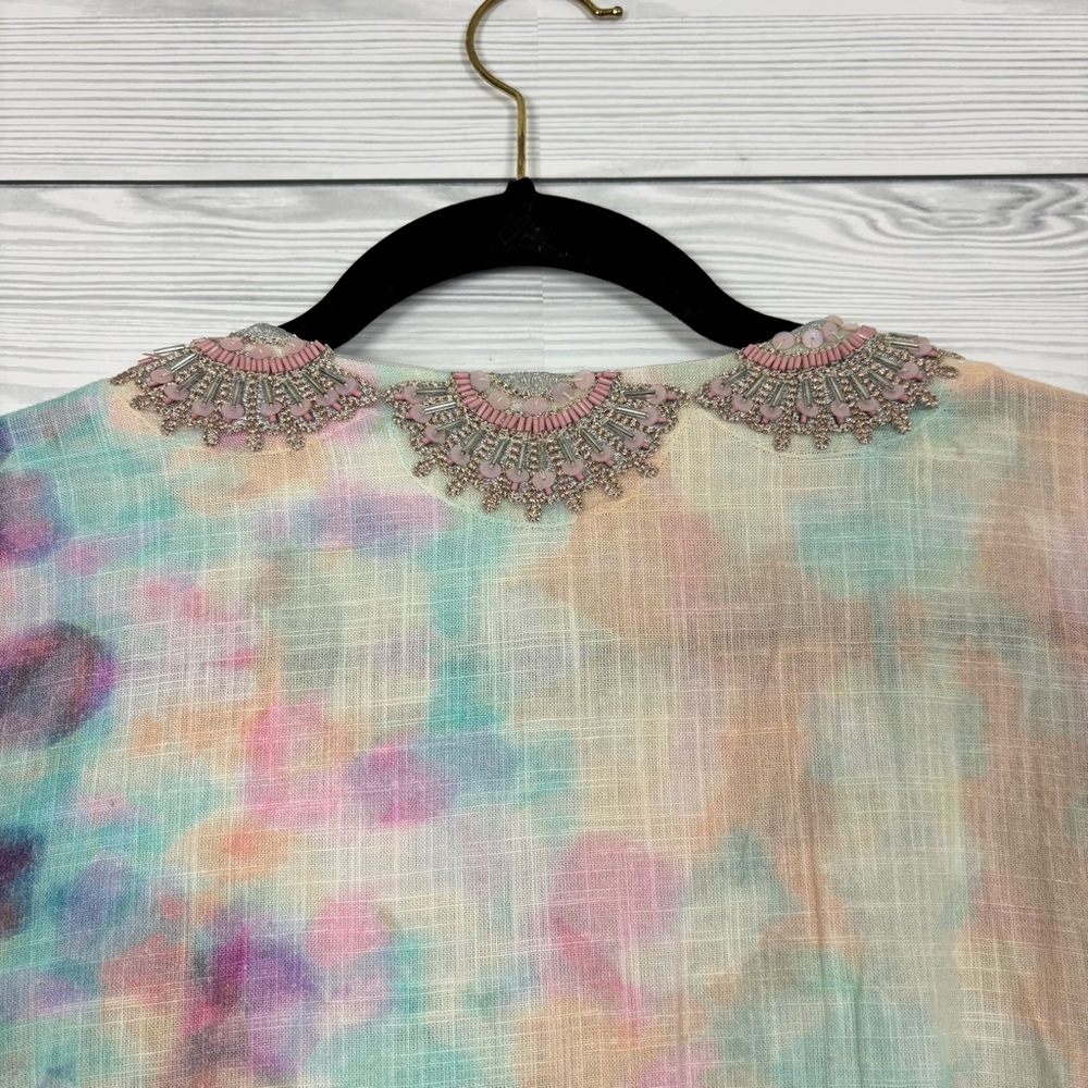Soft Surroundings Bazille Tunic Tie Dye Watercolor Print Size Small NWT - Picture 11 of 12